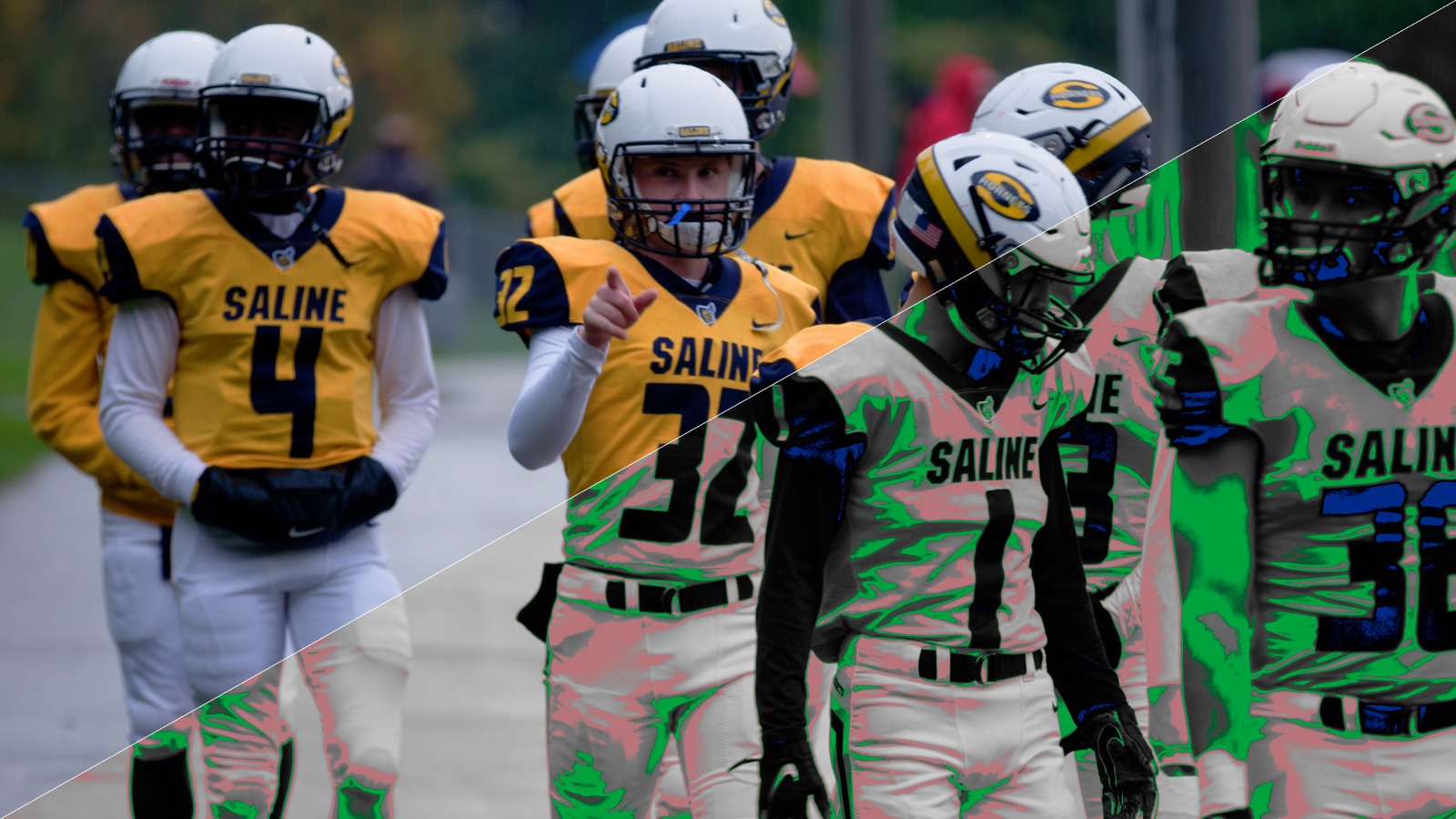 WrightColor FalseColor exposure overlay on a football team